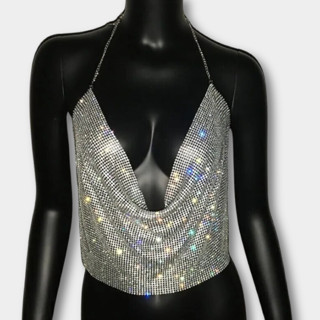 Fae Rhinestone Crop Top