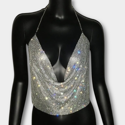 Fae Rhinestone Crop Top