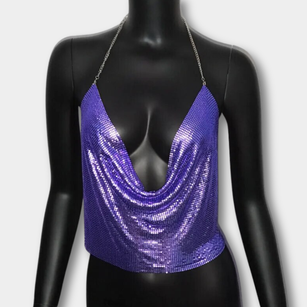 Fae Rhinestone Crop Top