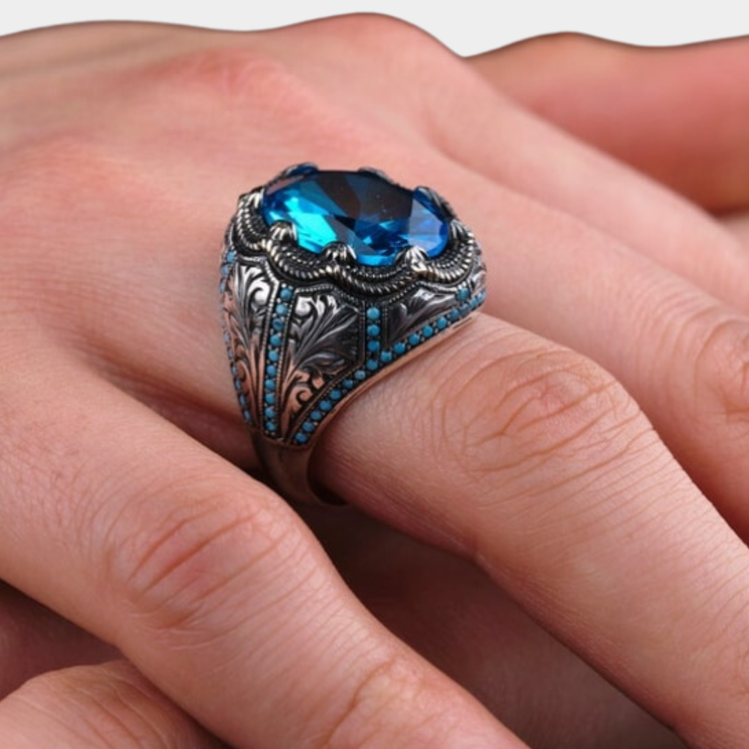 Wizard Blue Signet Ring