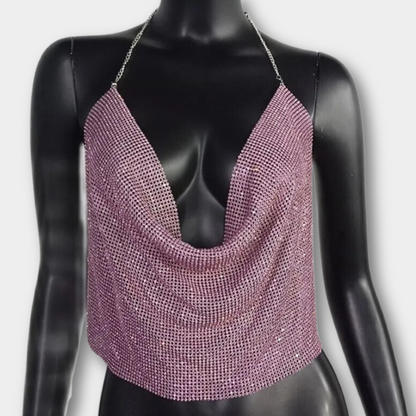 Fae Rhinestone Crop Top