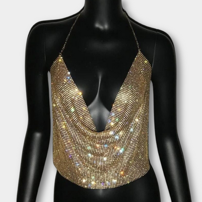 Fae Rhinestone Crop Top