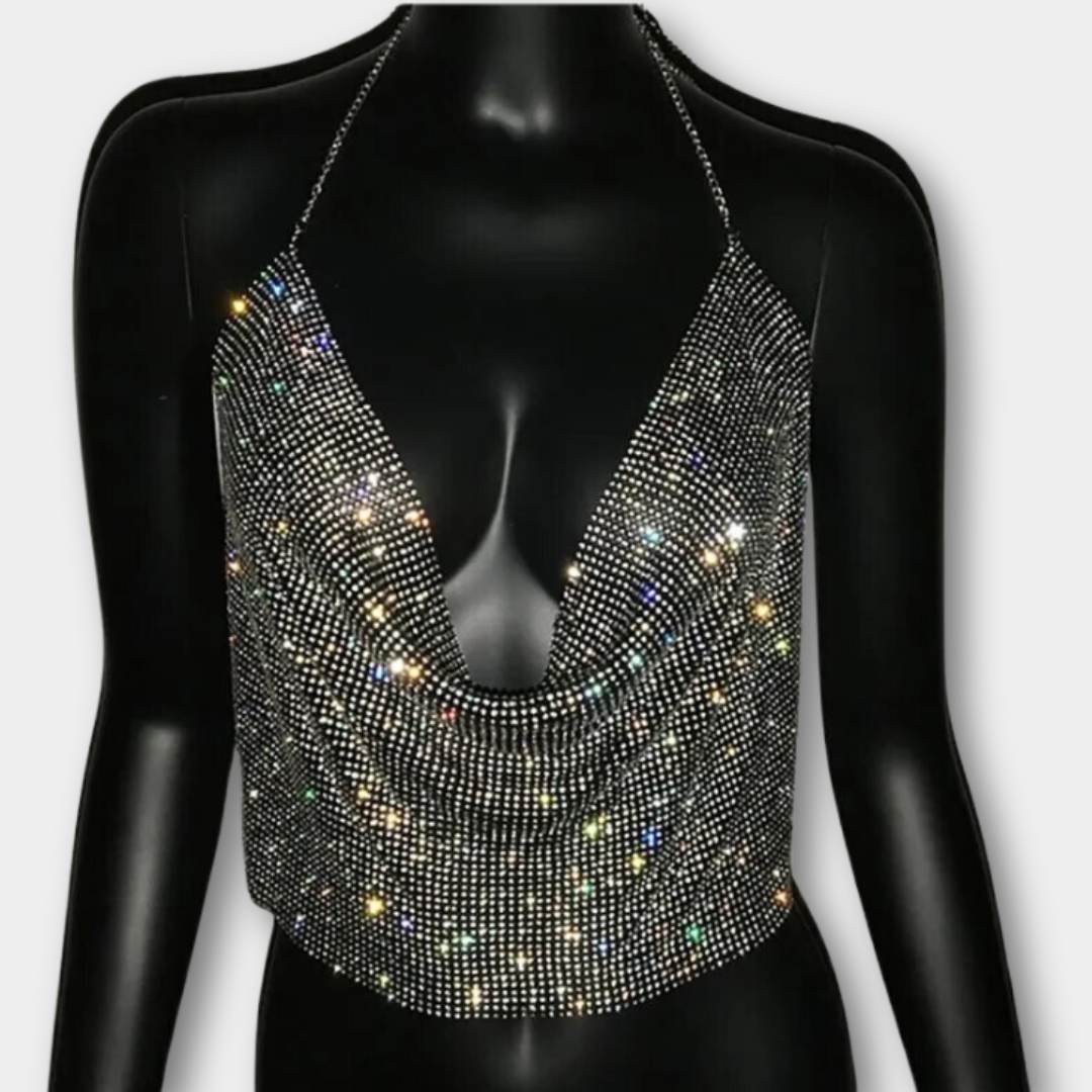 Fae Rhinestone Crop Top