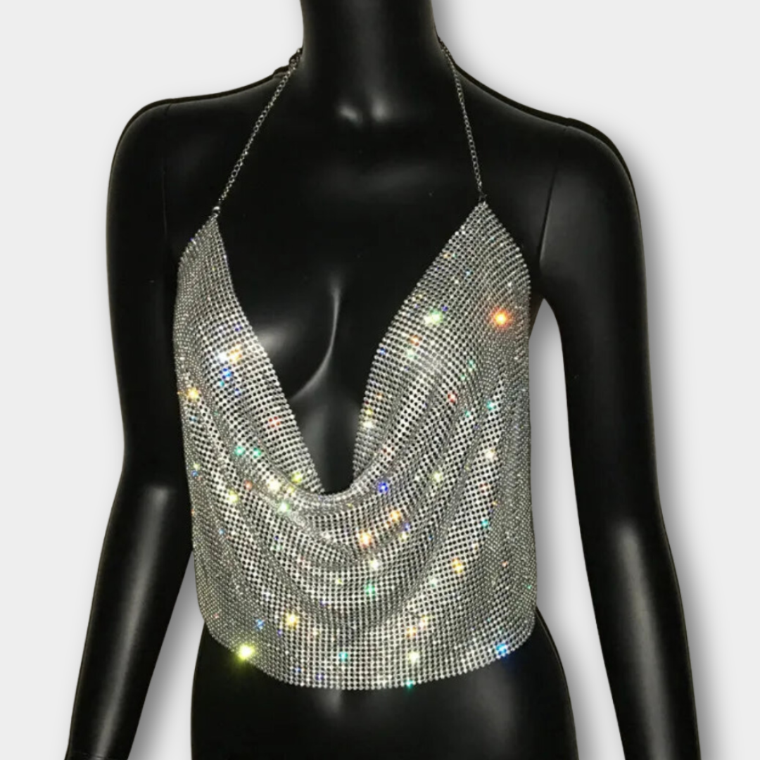 Fae Rhinestone Crop Top