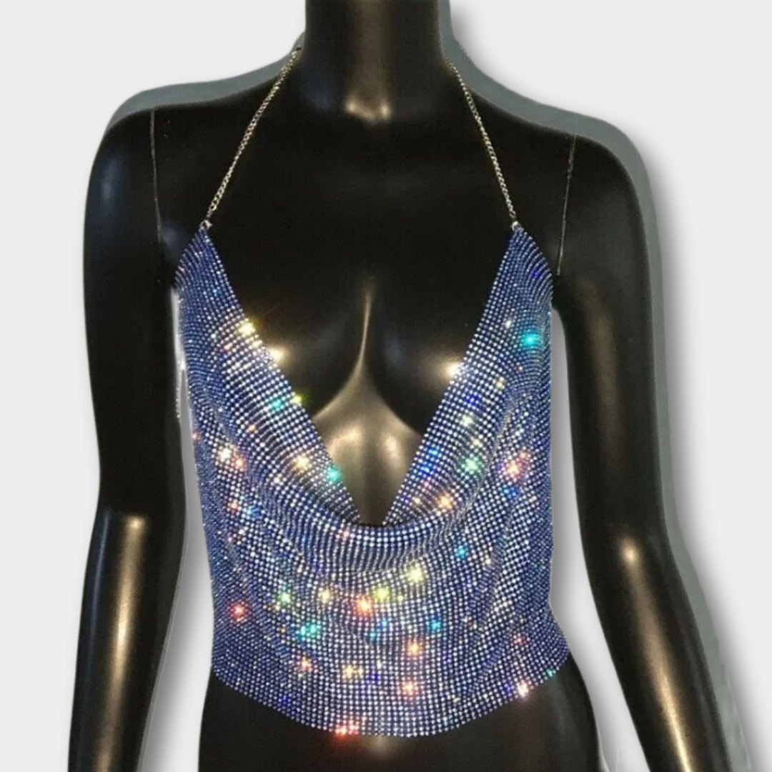 Fae Rhinestone Crop Top