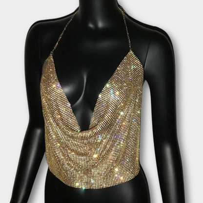 Fae Rhinestone Crop Top