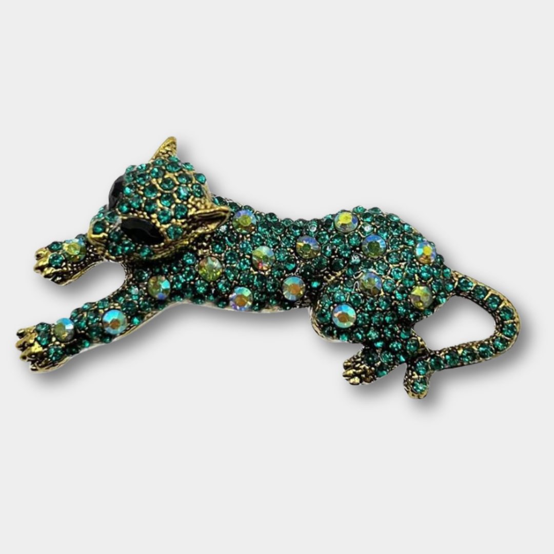 Shifters Rhinestone Leopard Brooch