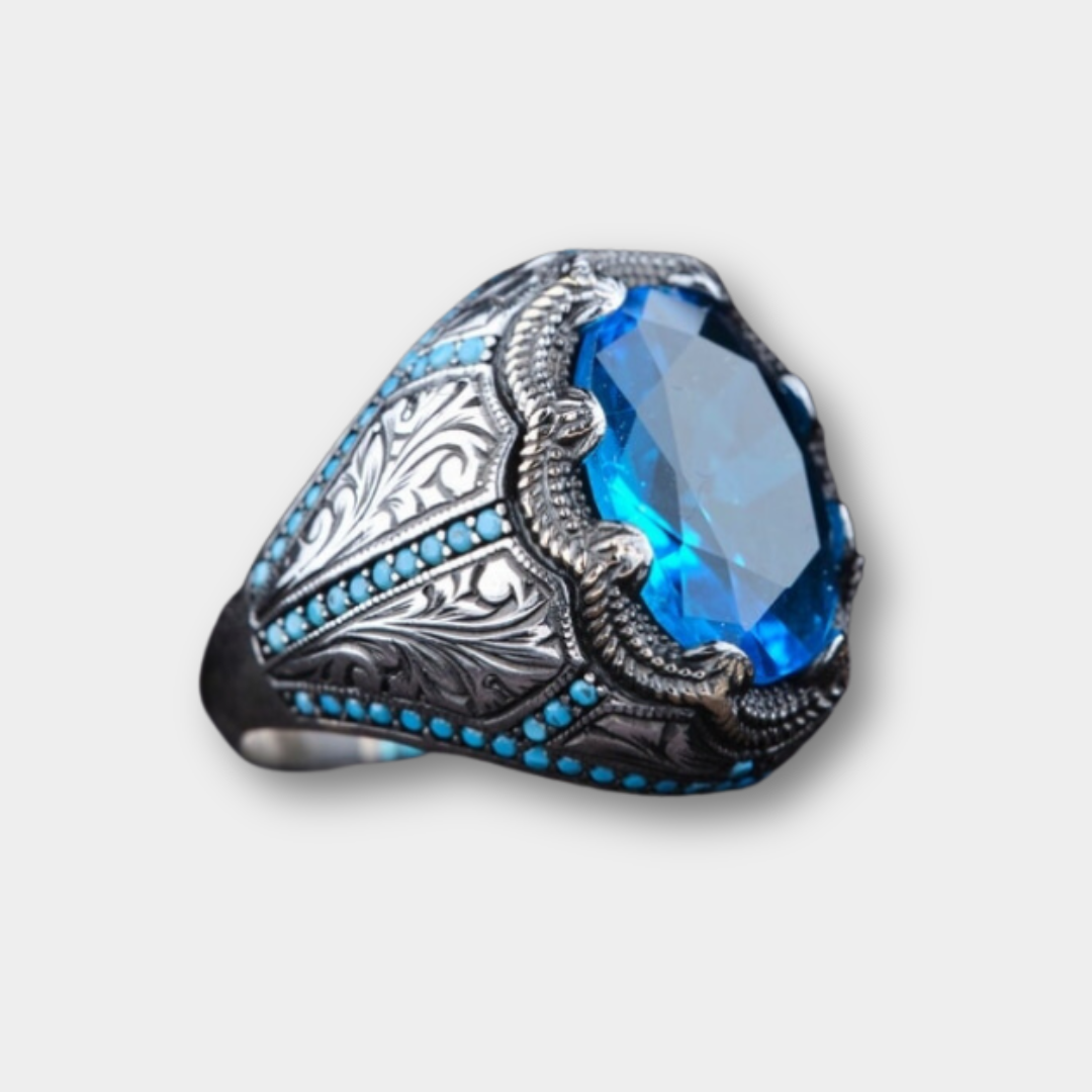 Wizard Blue Signet Ring