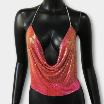 Fae Rhinestone Crop Top